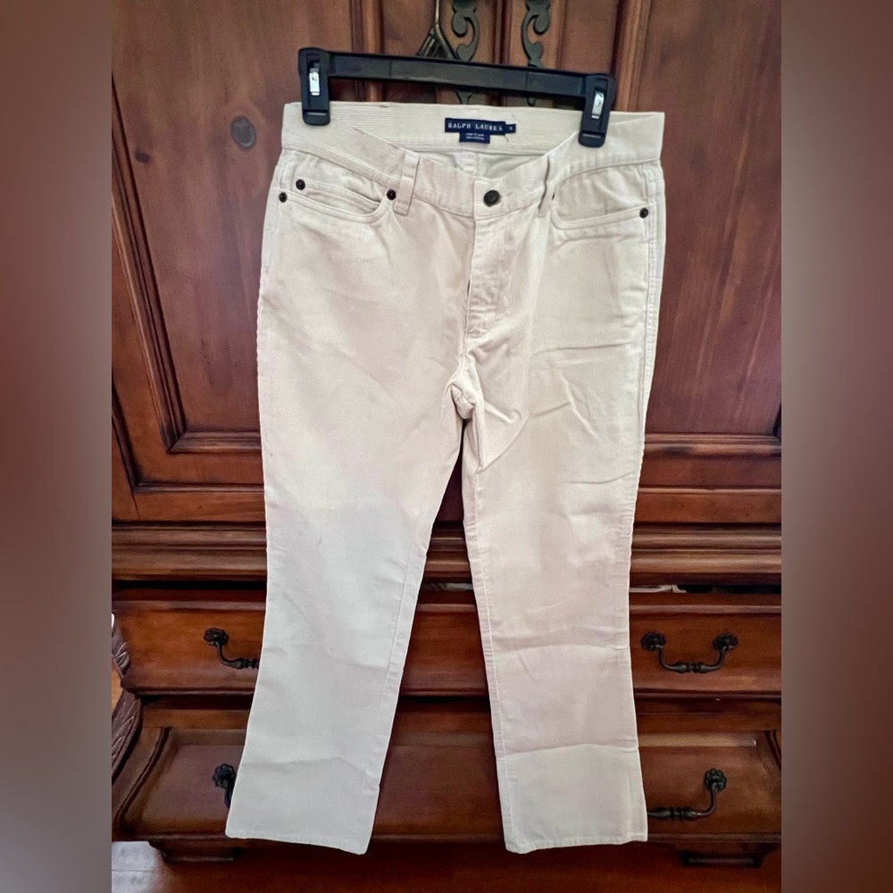 Ralph Lauren White Corduroy Pants